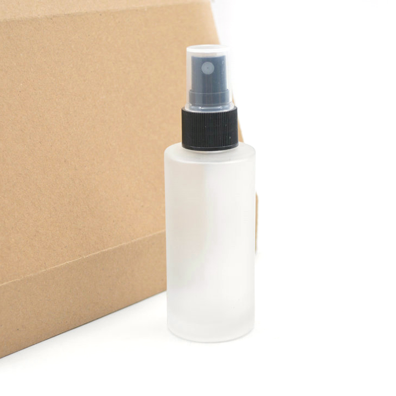 Eco friendly frosted glass lotion sprayer bottle with pump spray 50ml 100ml