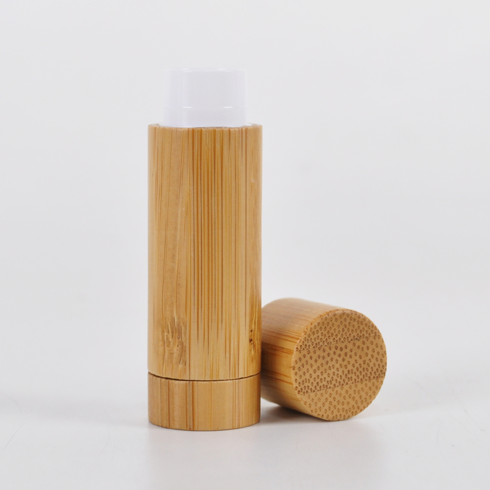 Eco friendly kraft biodegradable 5ml bamboo lip balm tubes lipstick tube container