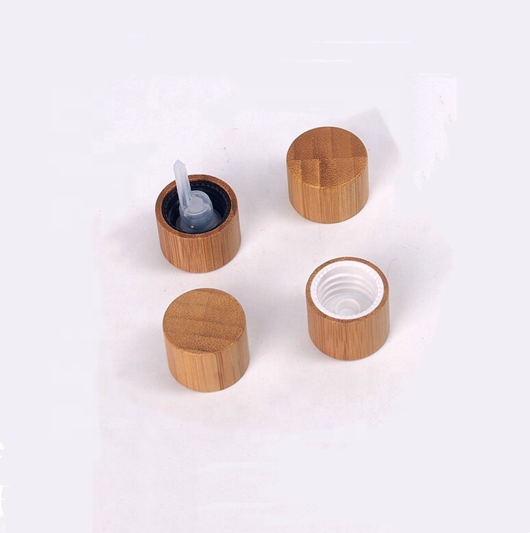 Eco-friendly matte black glass 30ml 50ml 60ml essencial oil bottle with bamboo caps