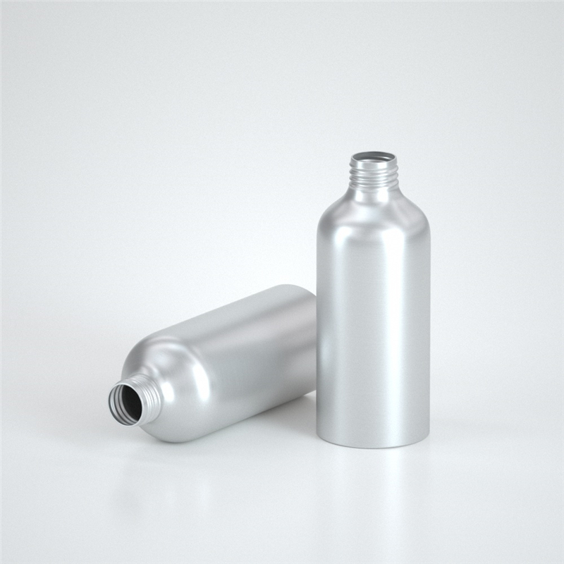 Eco-friendly metal empty aluminum bottle with lid for cosmetic refillable bottles 30ml 60ml 80ml 100ml 150ml 200ml 250ml 500ml