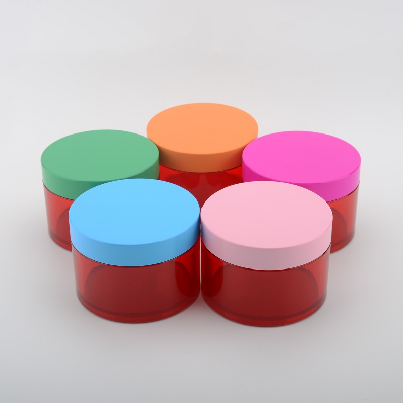 Eco friendly orange Plastic PETG 5g 10g 15g 30g 50g 1oz cosmetic cream Jars for custom packing