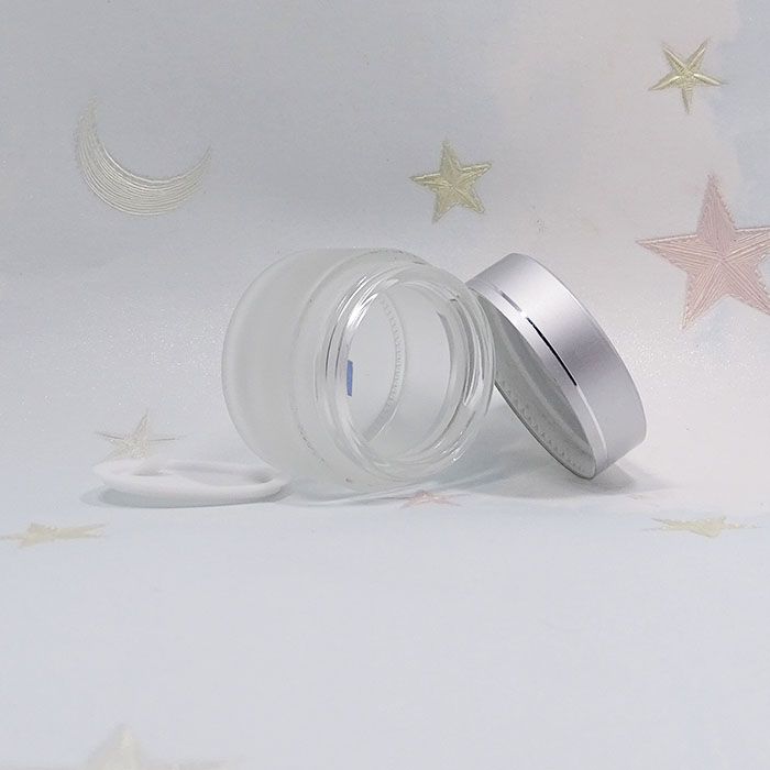 Eco friendly packaging 50g matte surface glass cosmetic jar frosted with boite d emballage