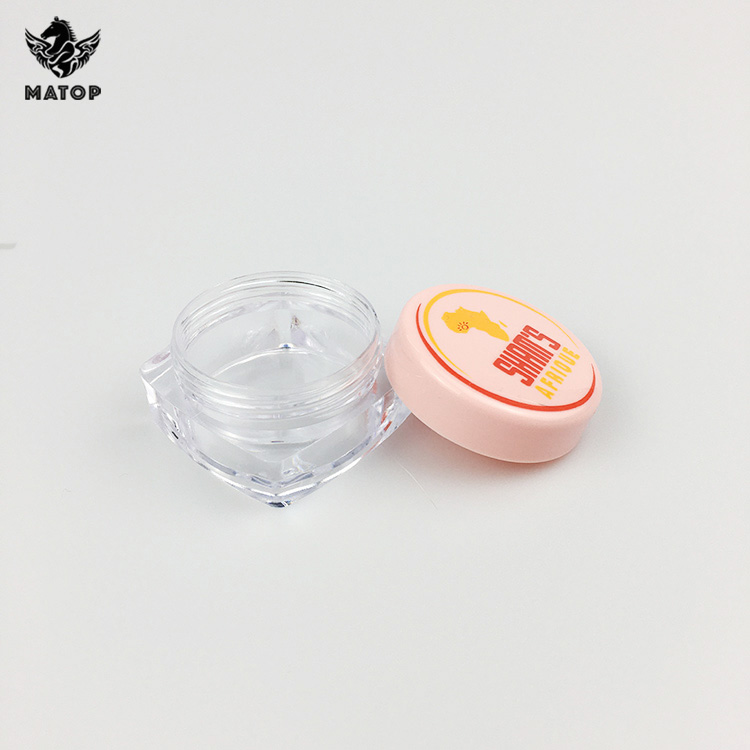 Eco friendly plastic 5g 10g 20g clear loose powder jar container with lid