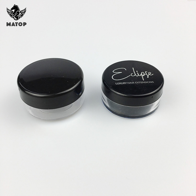 Eco friendly plastic 5g 10g 20g clear loose powder jar container with lid