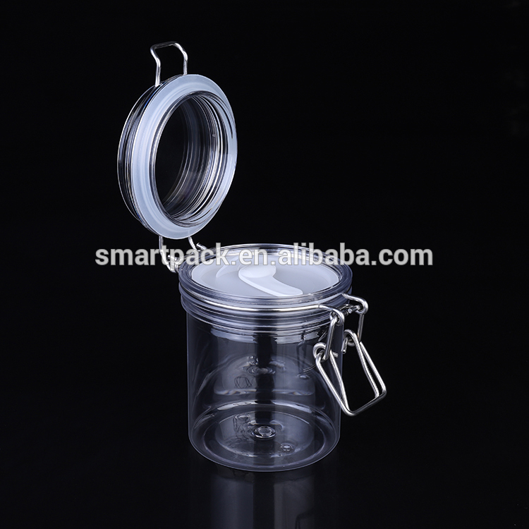 Eco friendly plastic material body scrub cosmetic packaging jar