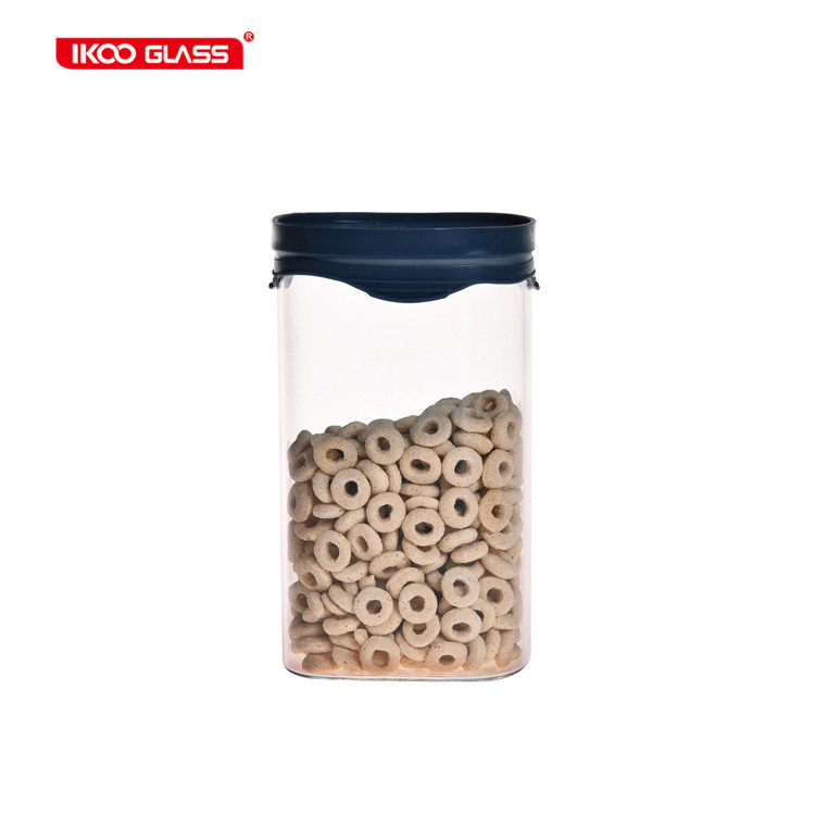 Eco friendly safe different sizes airtight coffee glass jar with silicon glass lid