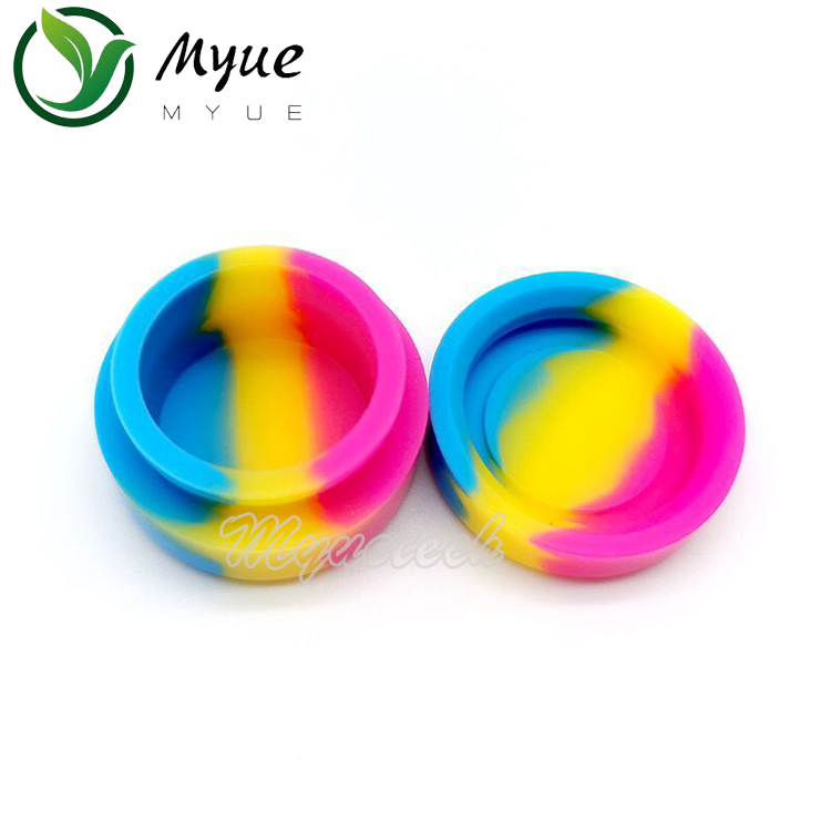 Eco-friendly silicone rubber container silicone jars wax container 5 ml silicone container