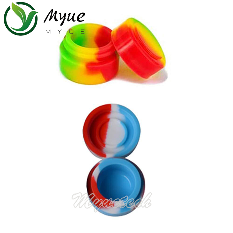 Eco-friendly silicone rubber container silicone jars wax container 5 ml silicone container