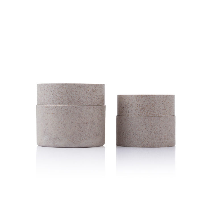 Eco friendly wheat straw pla cosmetic biodegradaging jar 1oz 2oz 4oz plastic face cream jar cream jar body lotion containers