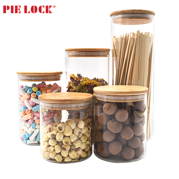 Eco friendly wholesale food storage glass jars with lids
