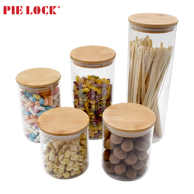Eco friendly wholesale food storage glass jars with lids