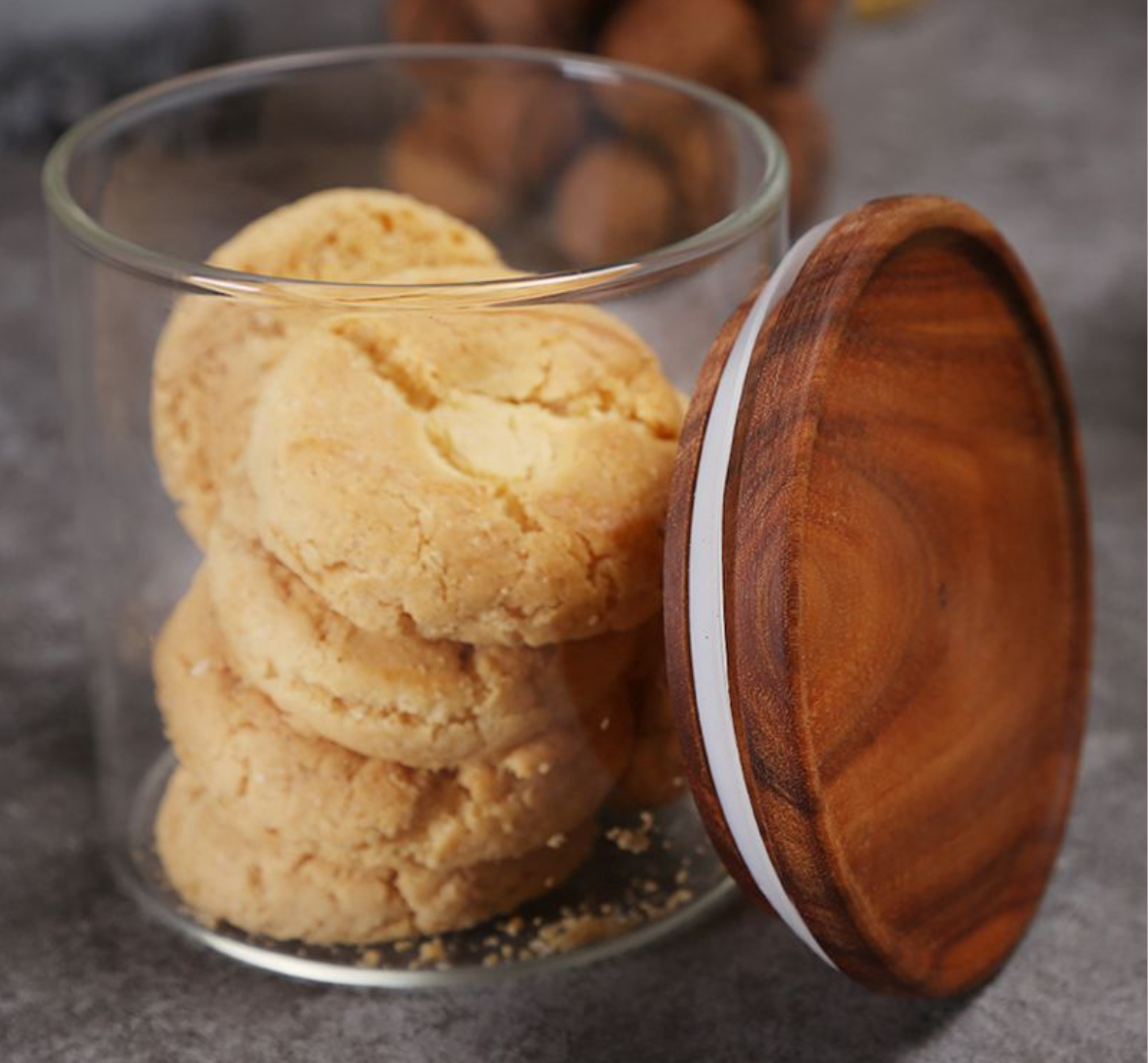 Eco friendly wholesale glass jars with wood lid