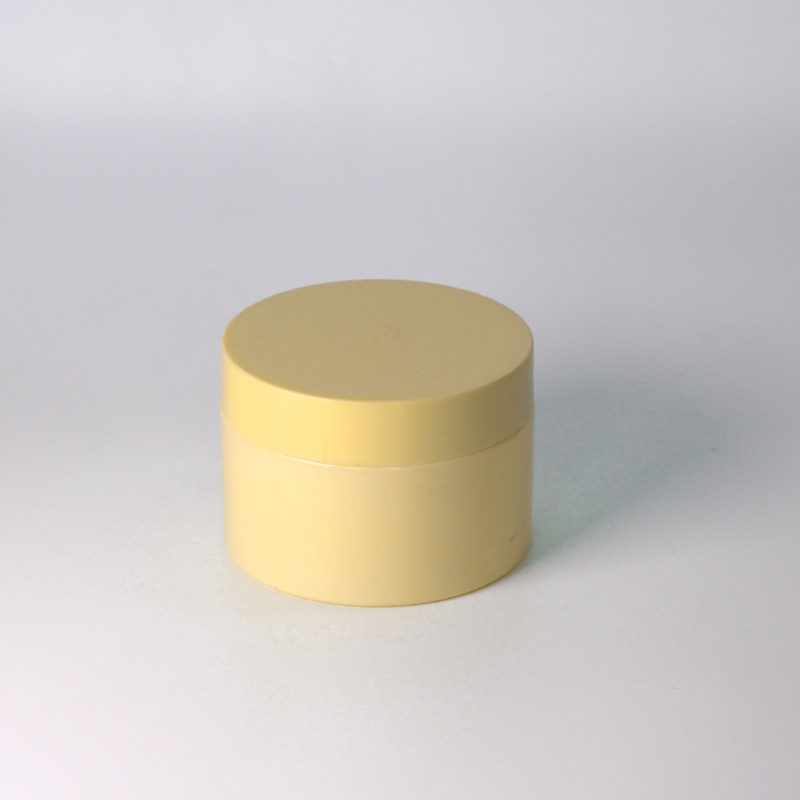 Eco friendly yellow cosmetic cream balm jar emty jars for creams jar plastic cream