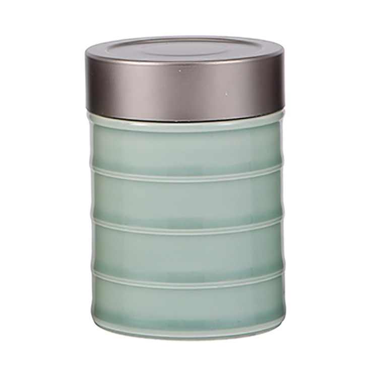 Eco-friends color food cookie storage bottle jars with aluminum alloy lid