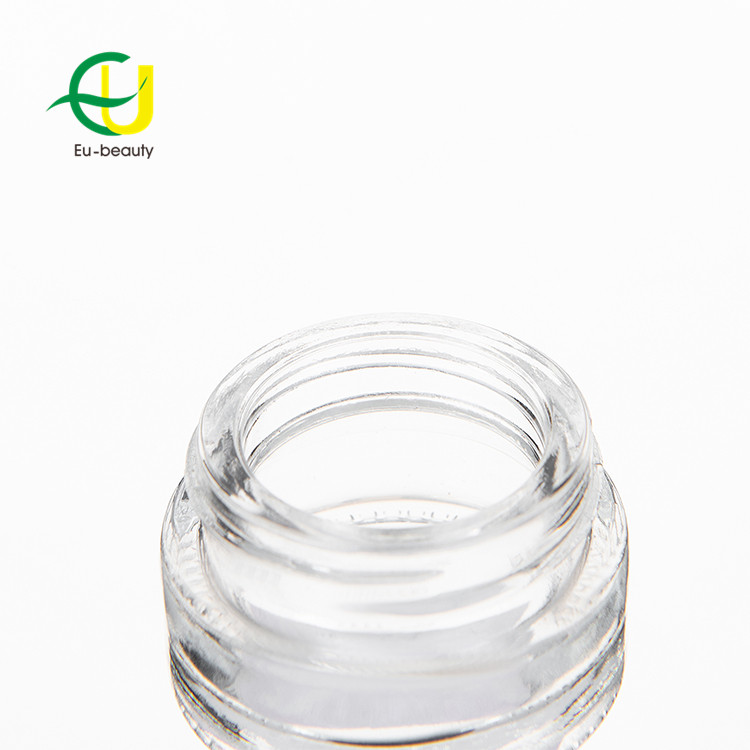 Ecofriendly Empty Frosted Packaging Cream Glass Round 5ml Cosmetic Jar