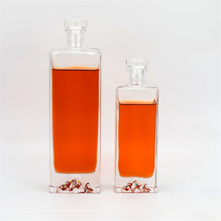 Economical Custom Design High Quality 500ml Square Bottles Glass