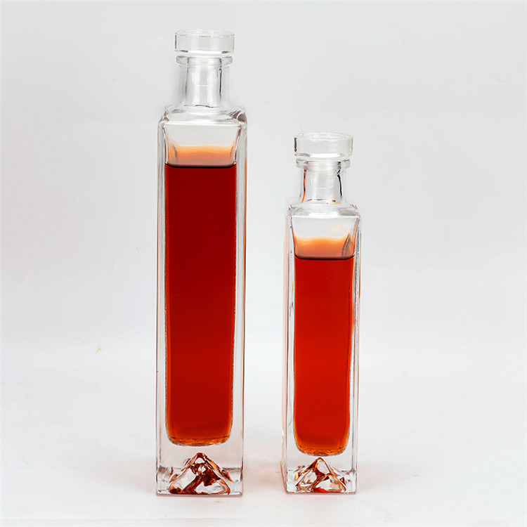 Economical Custom Design High Quality 500ml Square Bottles Glass