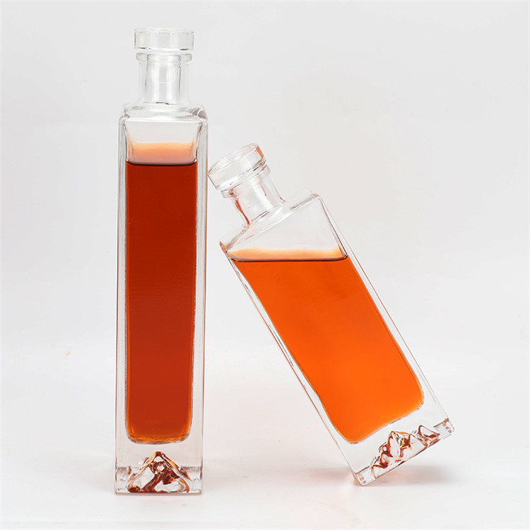 Economical Custom Design High Quality 500ml Square Bottles Glass