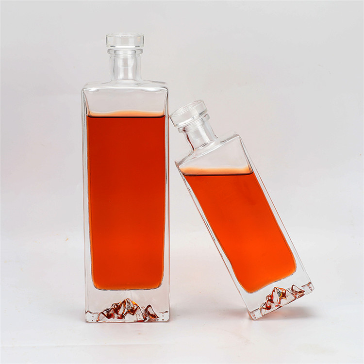 Economical Custom Design High Quality 500ml Square Bottles Glass