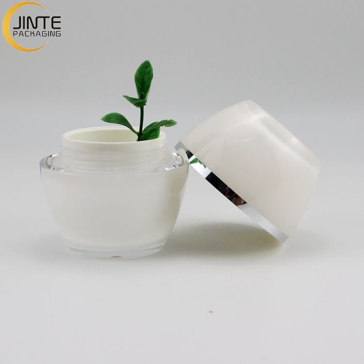 Egg Shaped Acrylic Cream Jar For Cosmetic 0.5oz 1oz