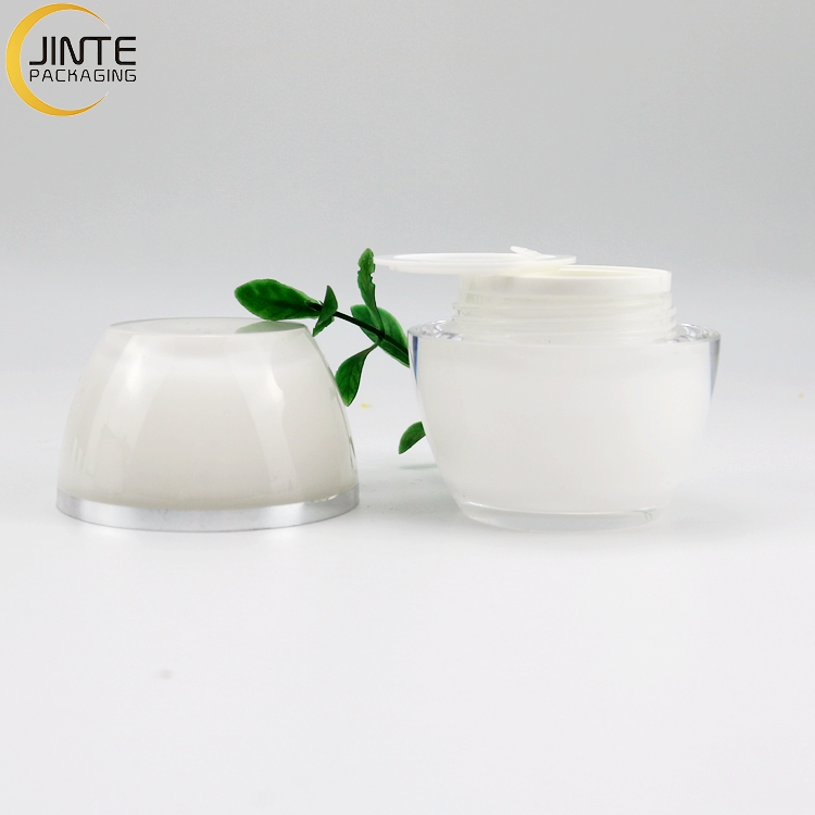 Egg Shaped Acrylic Cream Jar For Cosmetic 0.5oz 1oz