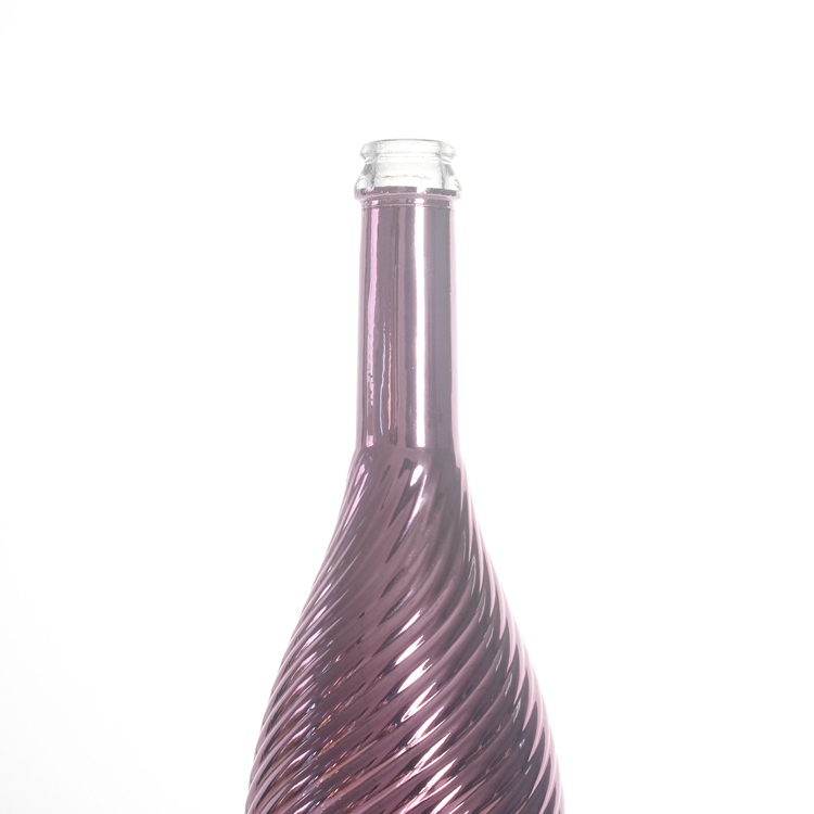 Electroplating Glass Bottle Golden Color 750ml liquor wine whiskey vodka Glass Spirit Bottle