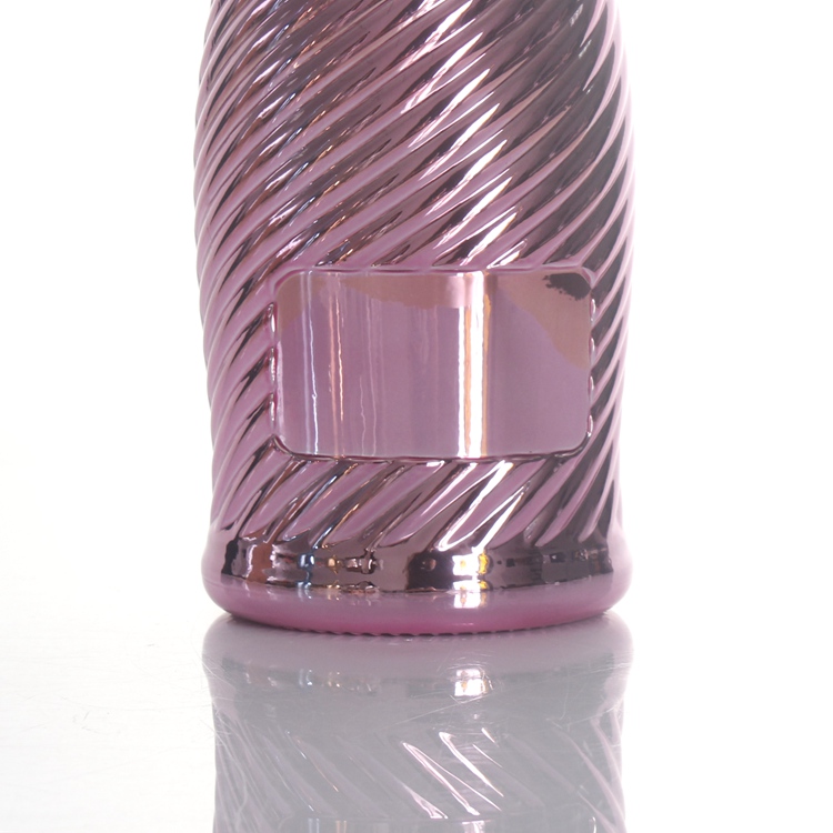 Electroplating Glass Bottle Golden Color 750ml liquor wine whiskey vodka Glass Spirit Bottle