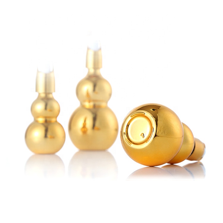 Electroplating golden 100ml glass essential oil dropper bottle with cap