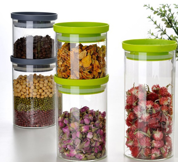 Elegance Borosilicate Glass Jar Shelf-Friendly Square Storage Jar with Lid