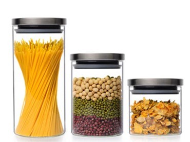 Elegance Borosilicate Glass Jar Shelf-Friendly Square Storage Jar with Lid
