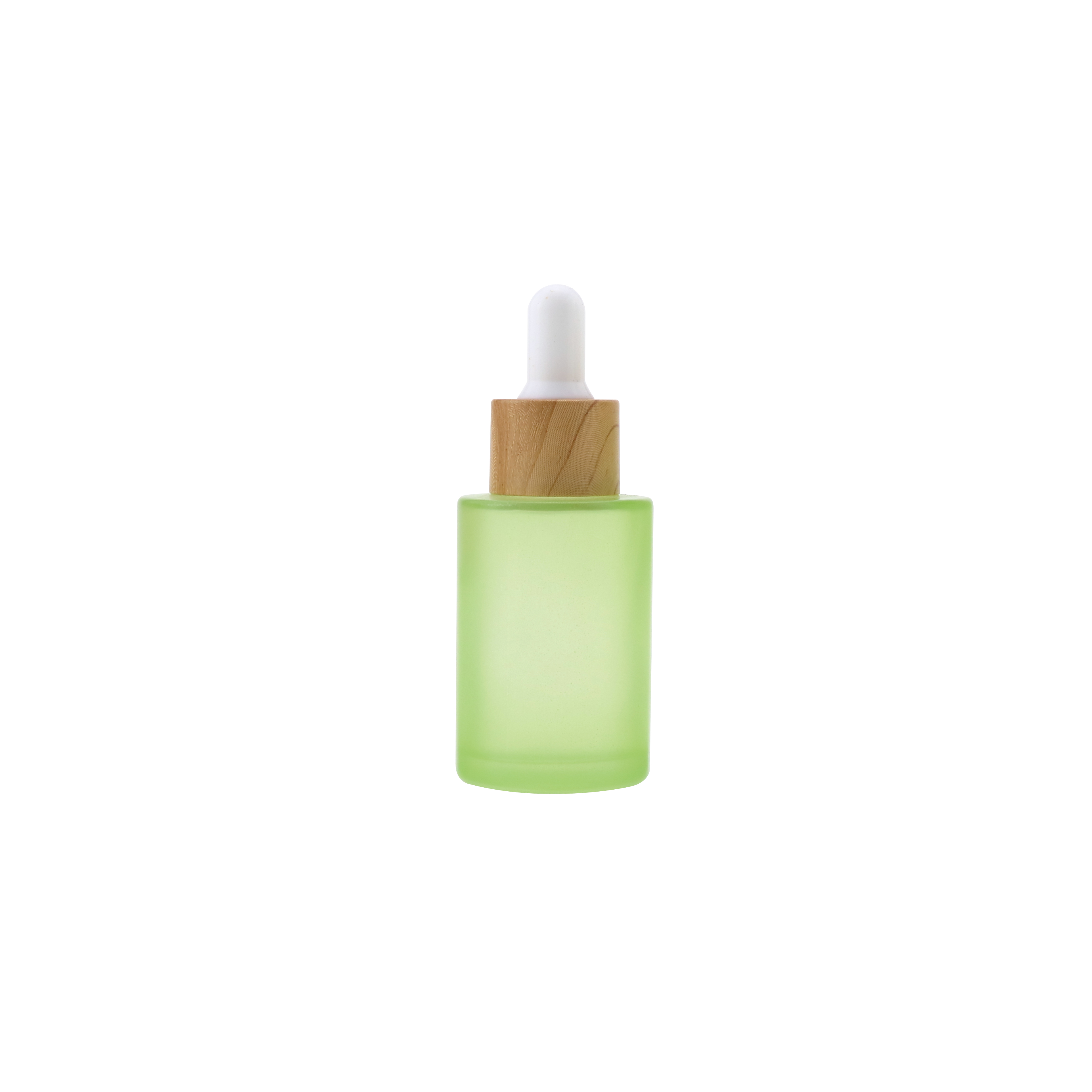 Elegant 20ml 30ml 40ml 50ml flat shoulder amber clear frosted glass dropper bottle for serum cosmetic