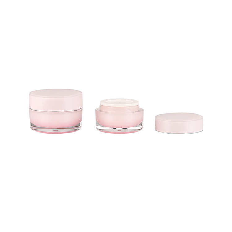 Elegant 50g Pink cosmetic acrylic jar