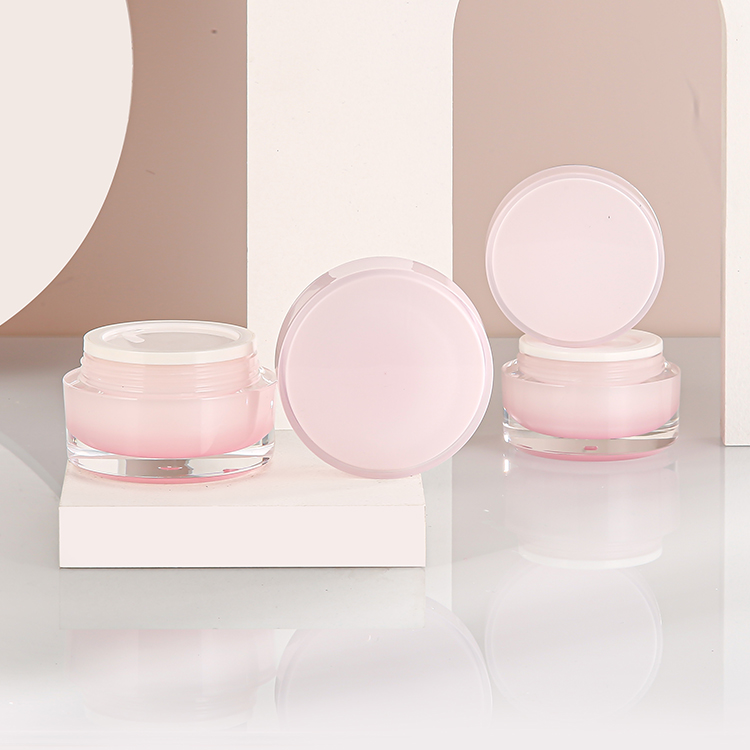 Elegant 50g Pink cosmetic acrylic jar