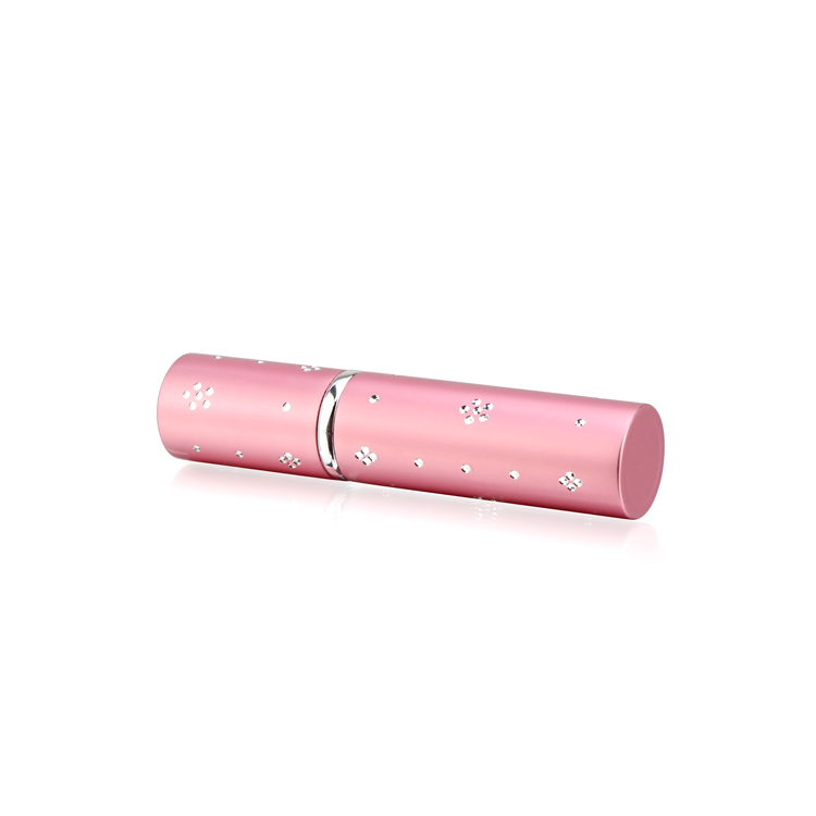 Elegant 5ml 10 ml empty pink makeup small spray mist packaging cylinder purfume bottle glass perfume