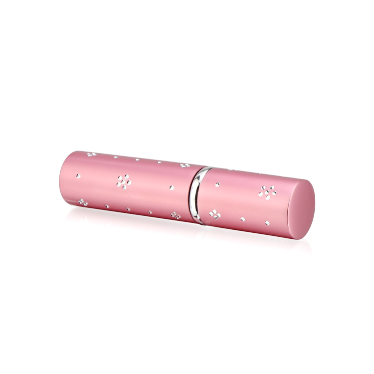 Elegant 5ml 10 ml empty pink makeup small spray mist packaging cylinder purfume bottle glass perfume