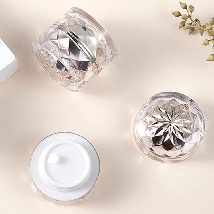 Elegant Acrylic Cosmetic Container Facial Essence 7g Clear Plastic Lotion Cream Jars