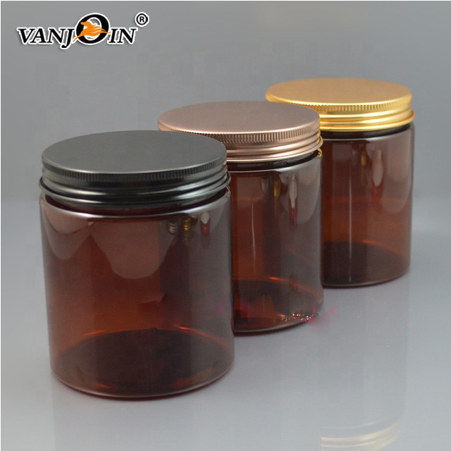 Elegant Cosmetic Container Face Loose Powder Personal Care 250g 300g Clear PET Plastic Lotion Cream Jar