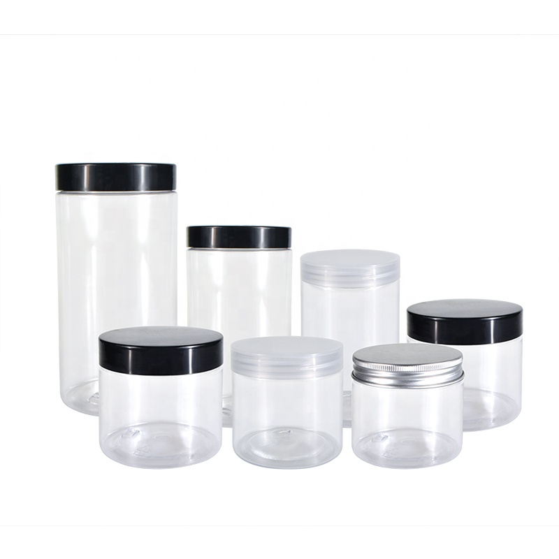 Elegant Cosmetic Container  Facial mask 30g 50g 100g 150g 250g 500g Clear PET Plastic lotion cream jar