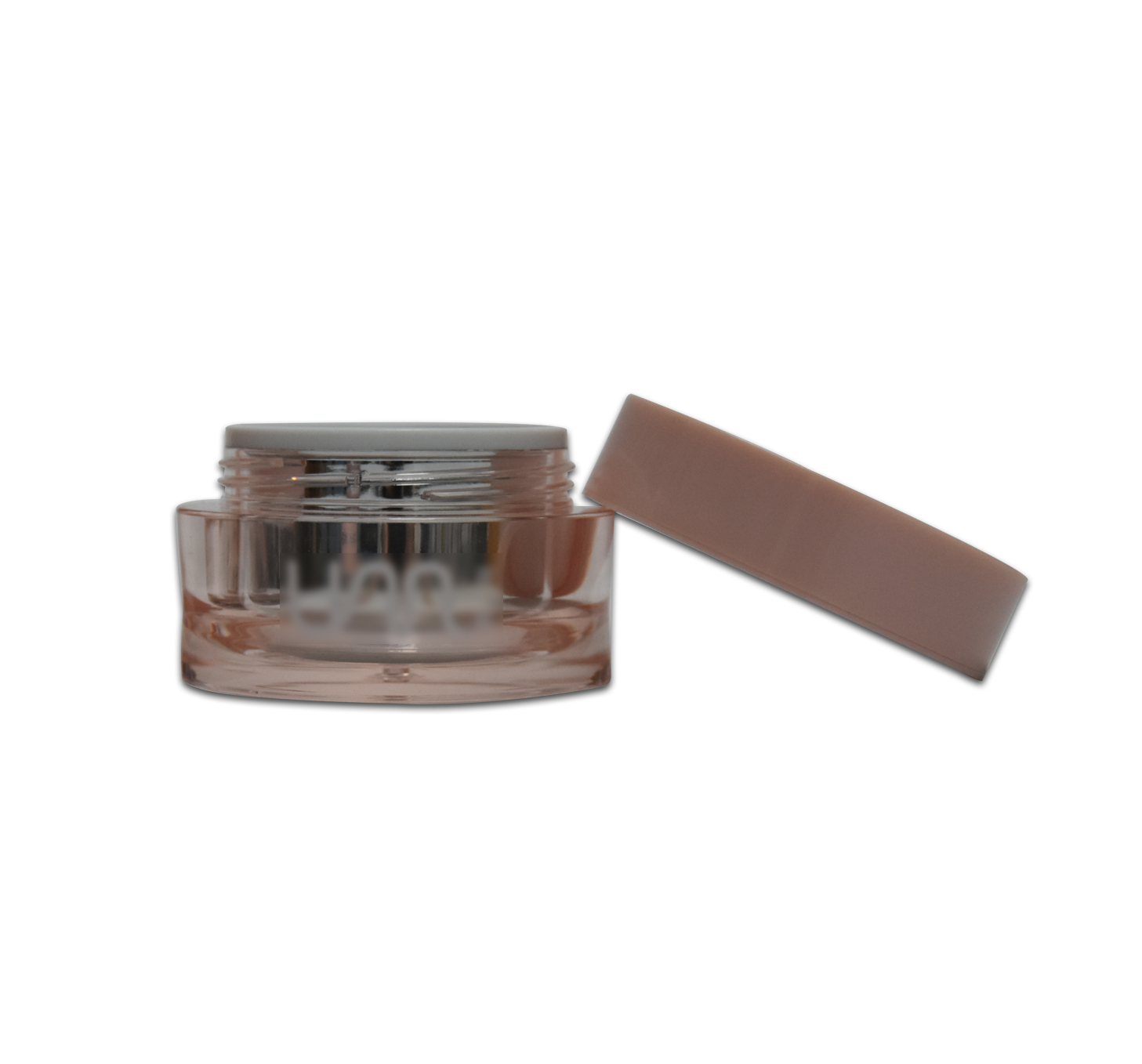 Elegant Double Layer Skincare Moisturizer Cream Facial-pack Jar with Shiny Silver Inner Jar 50g
