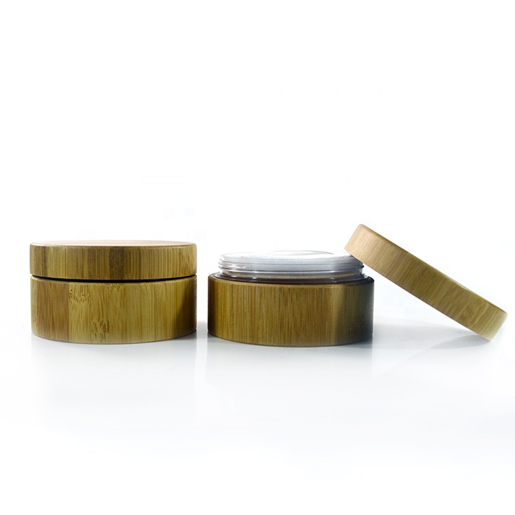 Elegant Empty Bamboo Cosmetic Powder Container 30g 30ml Bamboo Loose Powder Jar with Sifter