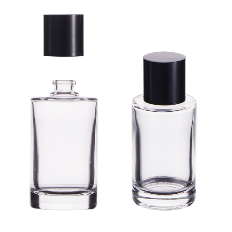 Elegant Luxurious Empty Transparent 50ml Round Glass Magnetic Perfume Spray Bottles