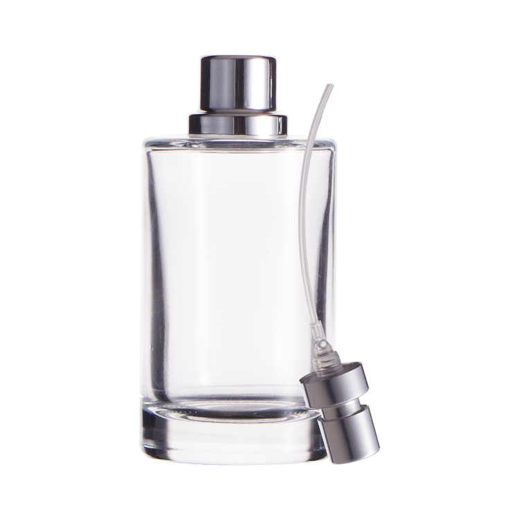 Elegant Luxurious Empty Transparent 50ml Round Glass Magnetic Perfume Spray Bottles