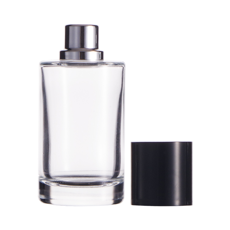 Elegant Luxurious Empty Transparent 50ml Round Glass Magnetic Perfume Spray Bottles