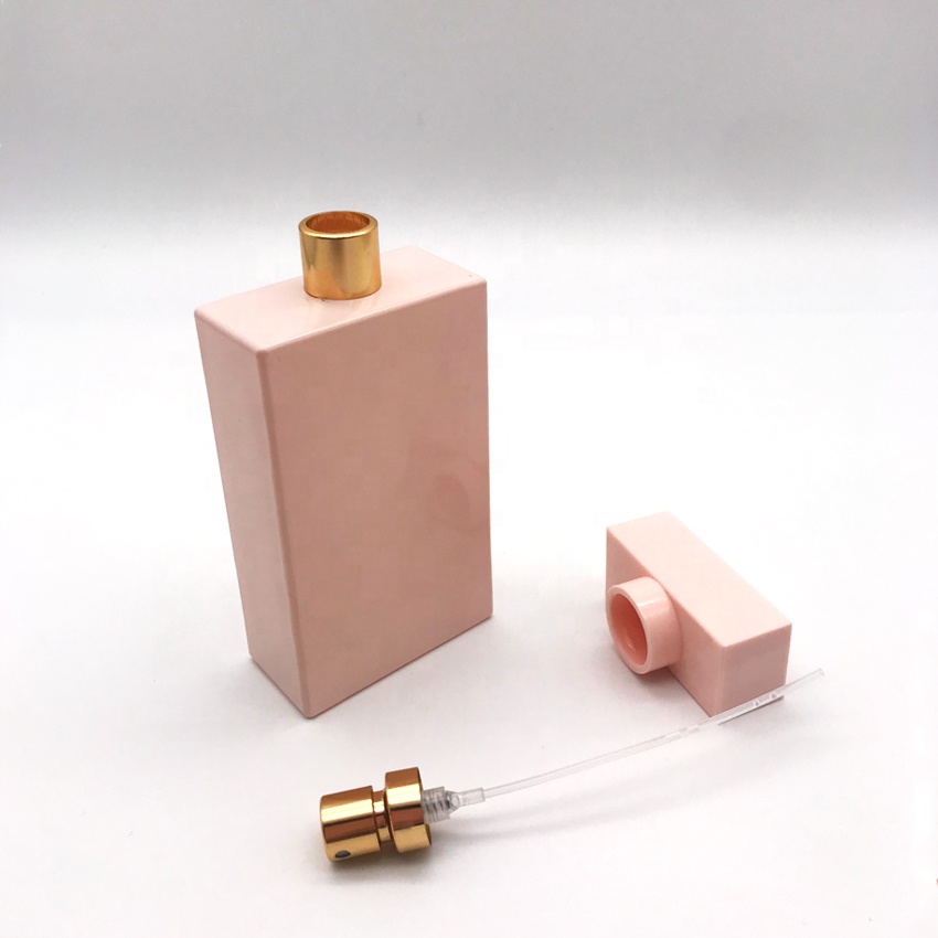 Elegant Rectangle Shape Empty Glass Perfume Bottle