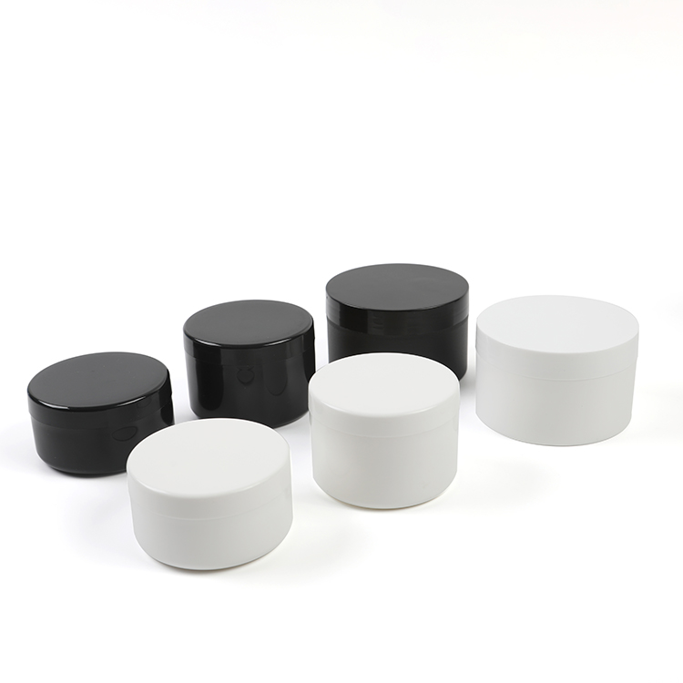 Elegant pp cosmetic jars black pp jar 100g 150g 200g cream jar