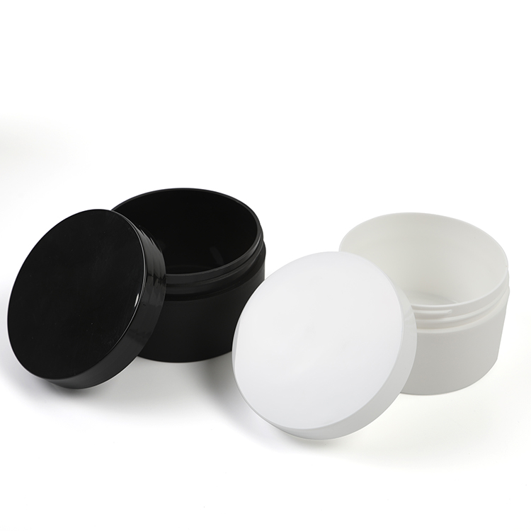 Elegant pp cosmetic jars black pp jar 100g 150g 200g cream jar