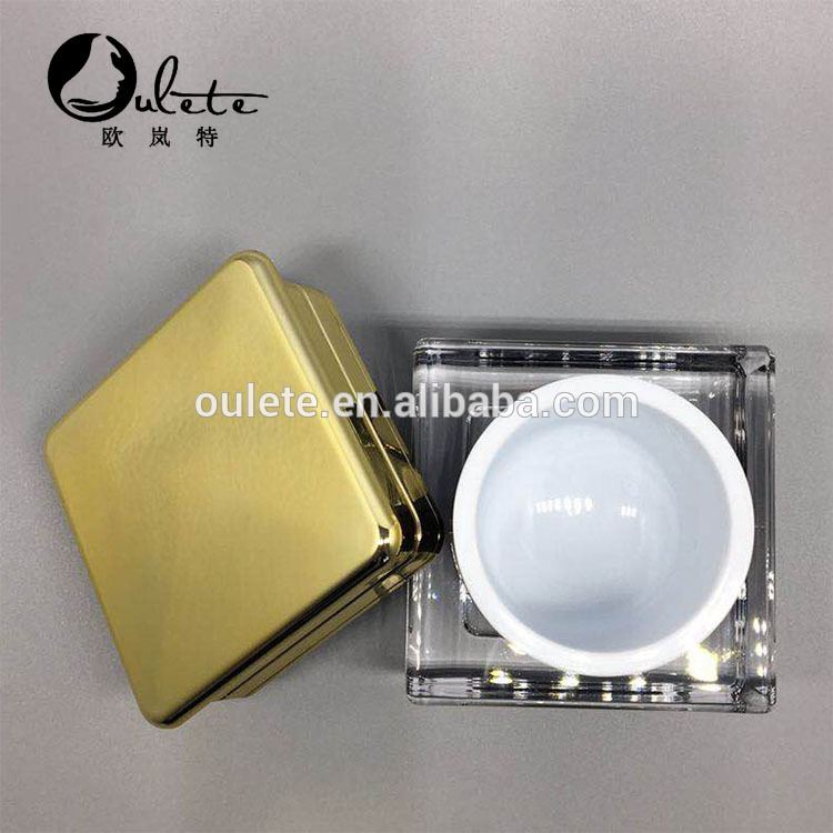 Elegent Black Square 15g,30g,50g acrylic cosmetic jar