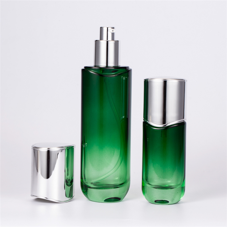 Emerald Color 30g 50g 40ml 100ml 120ml Skincare Packaging Bottle Custom Glass Cosmetic Bottle
