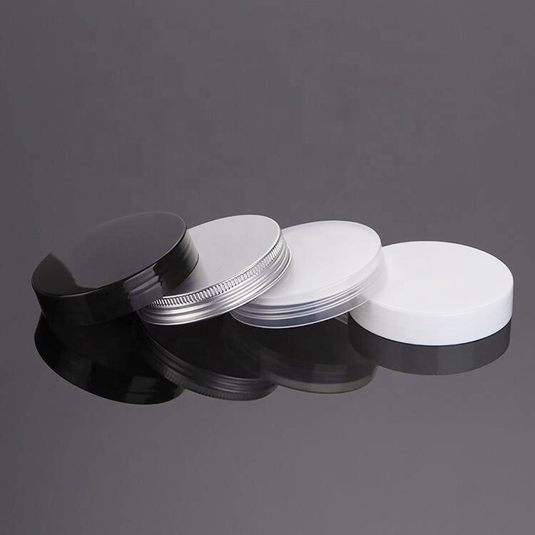 Empty 100ml 150ml 250ml 300ml 500ml wide mouth clear PET plastic cosmetic jar with custom lid