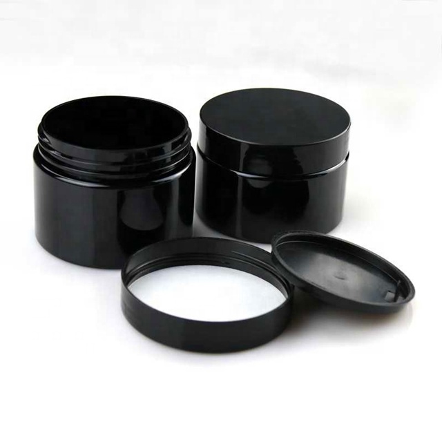 Empty 100ml 150ml 250ml 300ml 500ml wide mouth clear PET plastic cosmetic jar with custom lid